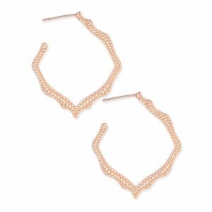 Kendra Scott Miku earrings rose gold. Worn once. Excellent condition.